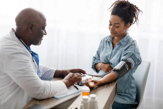 Blood pressure measurement during a patient visit